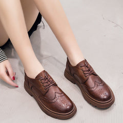 Vintage Brogues Women's Lace Up Loafers