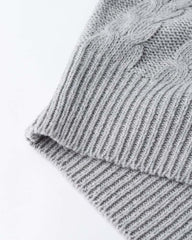 Minimalism Cable Knit Cropped Sweater