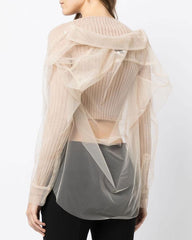 Mesh Cloth Cover Knitted Top