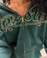 Lone Star Rhinestone Printing Hoodie