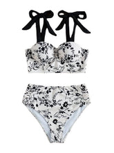 Sexy Lace Up Bowknot Bikini Swimsuit