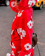 Flower Print Tracksuit Coord Set