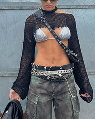 Hinterland Knitted Cut Out Bolero