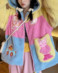 Cute Rabbit Bear Colored Coat