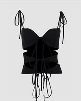 Thriving Front Tie Cut Out Top