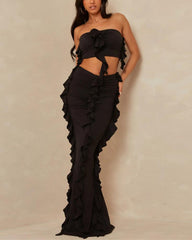 All Over Me Ruffled Skirt Coord Set