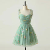 Short Homecoming Dresses Cute Spaghetti Straps Prom Dress