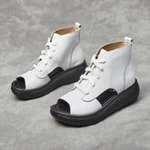 Summer Lace-up Fish Toe Platform Sandals