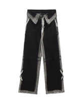 Cuffed Waist Washed Cargo Pants