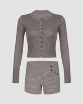 Single-breasted Knit Coords