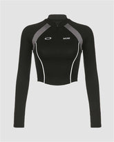 Color Block Zipper T-Shirt