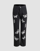 Butterfly Glisten Rhinestone Tracksuit Pants