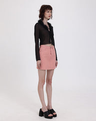 Selling Pockets Denim Mini Skirt