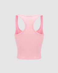 Awd Diamante Cropped Tank Top