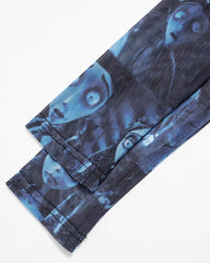 Halloween Funny Girl Printed Mesh Top