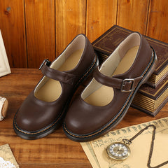 Old-fashioned Retro Mary Jane Leather Shoes