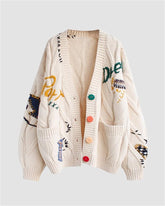 Embroidered Patches Cardigan