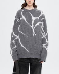 Cracked Irregular Line Sweater