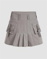 Stone Moss Mini Cargo Skirt