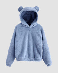 Bear Ear Flannel Hoodie