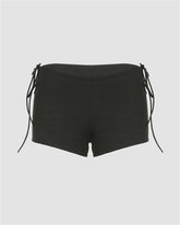 Plymer Tie Cut Out Mini Shorts