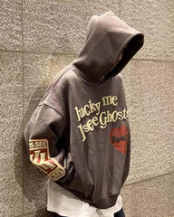 Lucky Me I See Ghosts Plush Hoodie