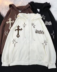 American Trendy Cross Hoodie
