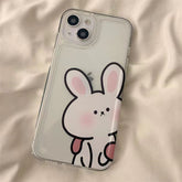 Cute Cartoon Couples Bunny Bear Matching Phone Case
