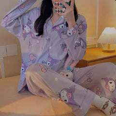 Pajama Sets Button Down Long Sleeve Pj Sleepwear Home Wear