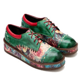 Vintage Comfy Casual Stitching Floral Oxfords Shoes