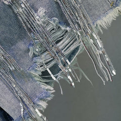 Denim Shorts Tassels Jean Shorts