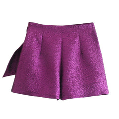High Waist Shorts Bowknot Skirt Short Pants for Woman