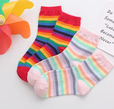 Women's Stripes Cute Rainbow Socks 2 pairs