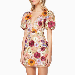 Flora Bella Embroidered Mini Dress