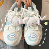 Women's Cute Anime Mesh Platform Sneakers Shoes