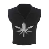 Nova Leaf Cutout Top