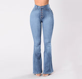 Tongue Twister Super Flare Leg Jeans - Dark Wash