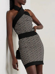 Halter Neck Backless Tight Hip Dress