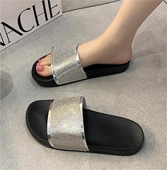 The Good Life Rhinestone Money Slides