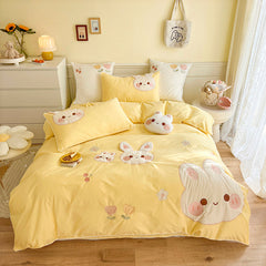 Cute Puppy Print Bedding Duvet Cover Set