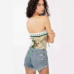 Tube Top Backless Cropped Top