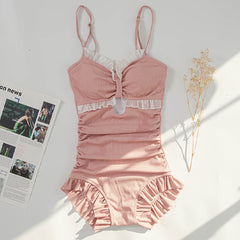 Ruffles Mermaid Top Pastel One-Piece Swimwear