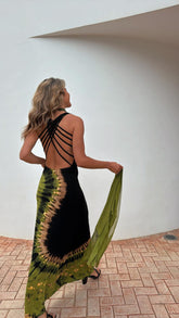 Naomi Spiral Tie-Dye Maxi Dress