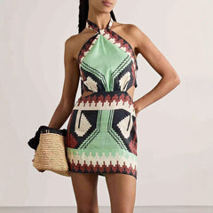 Zara Tribal Cutout Mini Dress