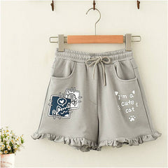 Ruffle Design Kawaii Japanese Cat theme Short