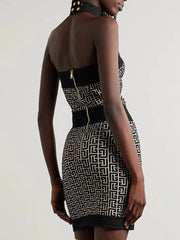 Halter Neck Backless Tight Hip Dress