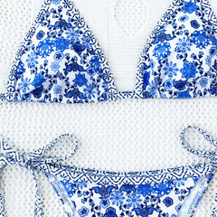 Delilah Blue Floral Bikini Set