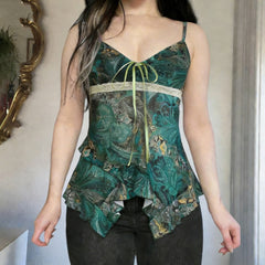 Ianassa Graphic Cropped Tank Top