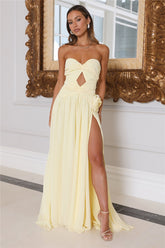 Strapless hollow backless dress