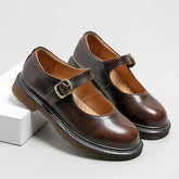 Mary Janes Shoes Leather Uniform Dress Shoes - Flats